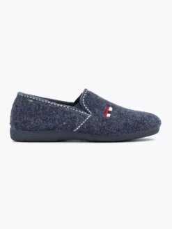 Donkerblauwe Pantoffel Wol