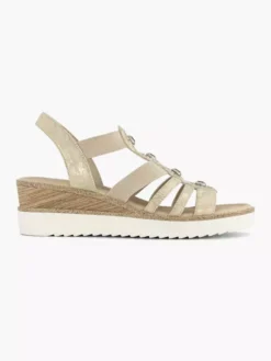 Easy Street Beige Sandaal Sleehak