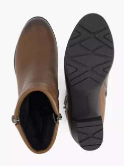 Bruine Leren Enkellaars -Schoenen Verkoop 2127381 H3