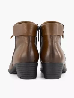 Bruine Leren Enkellaars -Schoenen Verkoop 2127381 H4
