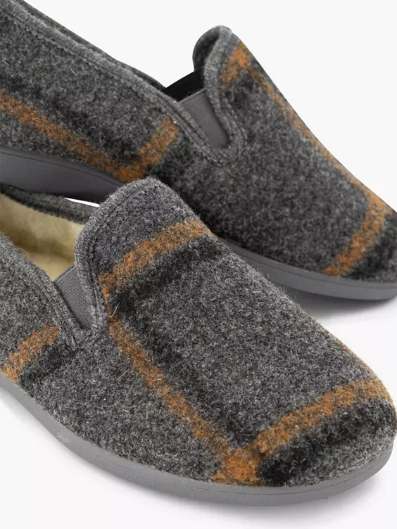 Grijze Pantoffel Ruiten 5 Grijze Pantoffel Ruiten - Afbeelding 5