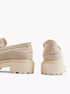 Beige Leren Chunky Loafer -Schoenen Verkoop 2153212 H4