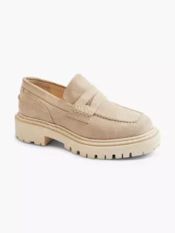 Beige Leren Chunky Loafer -Schoenen Verkoop 2153212 H6