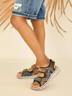 Fila Blauw/ Bruine Sandaal -Schoenen Verkoop 2172590 H9