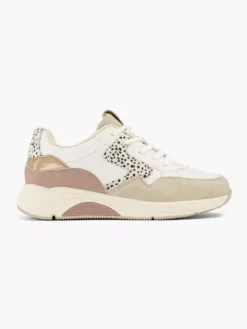 Zandkleurige Chunky Sneaker Panter