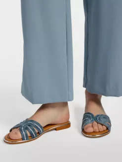 Donkerblauwe Slipper Kralen -Schoenen Verkoop 2176860 H10