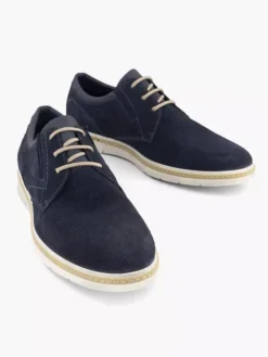 Blauwe Leren Veterschoen -Schoenen Verkoop 2178445 H5