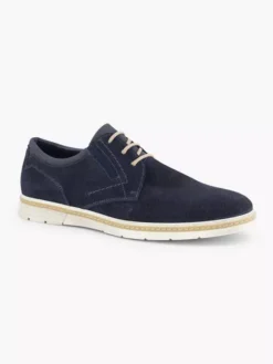 Blauwe Leren Veterschoen -Schoenen Verkoop 2178445 H6