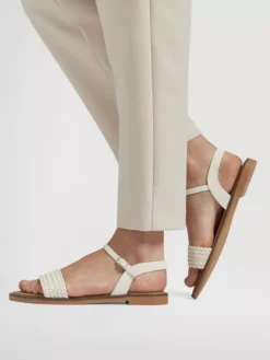 Witte Sandaal Gevlochten -Schoenen Verkoop 2178750 H10