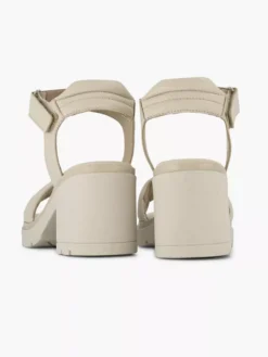 Beige Leren Chunky Sandalette -Schoenen Verkoop 2180766 H4