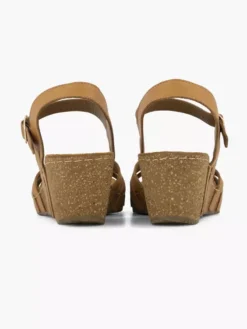 Easy Street Bruine Leren Sandalette -Schoenen Verkoop 2184600 H4