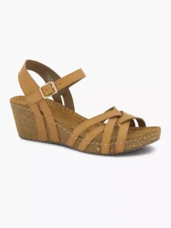 Easy Street Bruine Leren Sandalette -Schoenen Verkoop 2184600 H6
