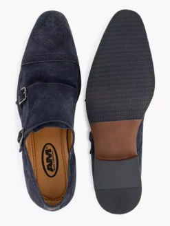 Blauwe Suéde Instapper Gespen -Schoenen Verkoop 2191545 H3