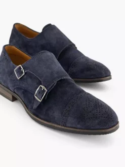 Blauwe Suéde Instapper Gespen -Schoenen Verkoop 2191545 H5