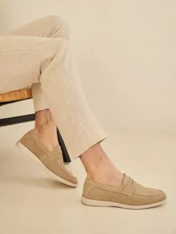 Beige Suéde Instapper -Schoenen Verkoop 2191745 H9